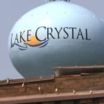 Lake Crystal water tower and logo